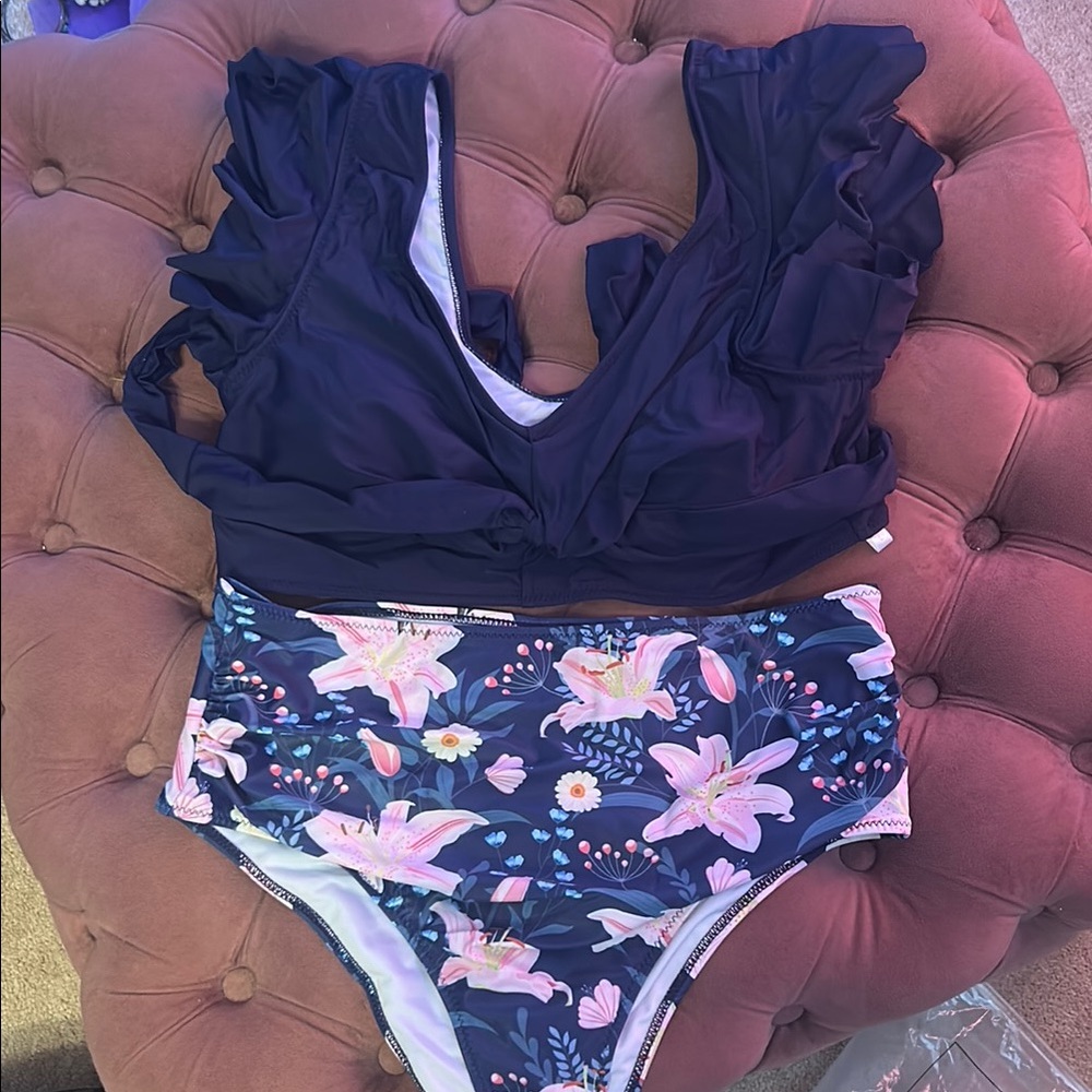 Floral Ruffle Swimsuit